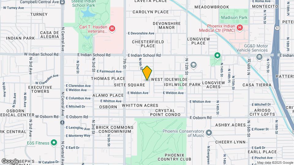 3810 N 9th Pl Map and Location Details