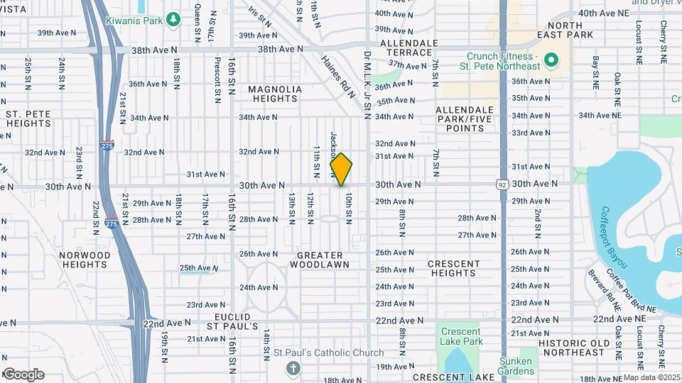 1020 30th Ave N Map and Location Details