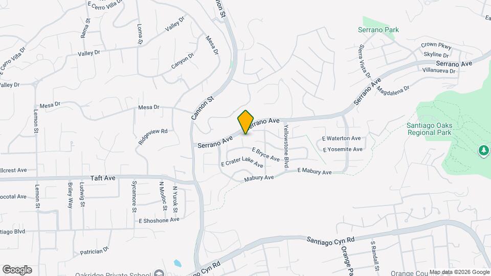 1933 N Canyon Park Cir Map and Location Details