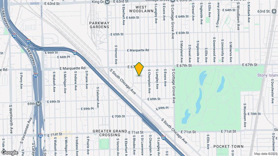 6738 S Saint Lawrence Ave Map and Location Details