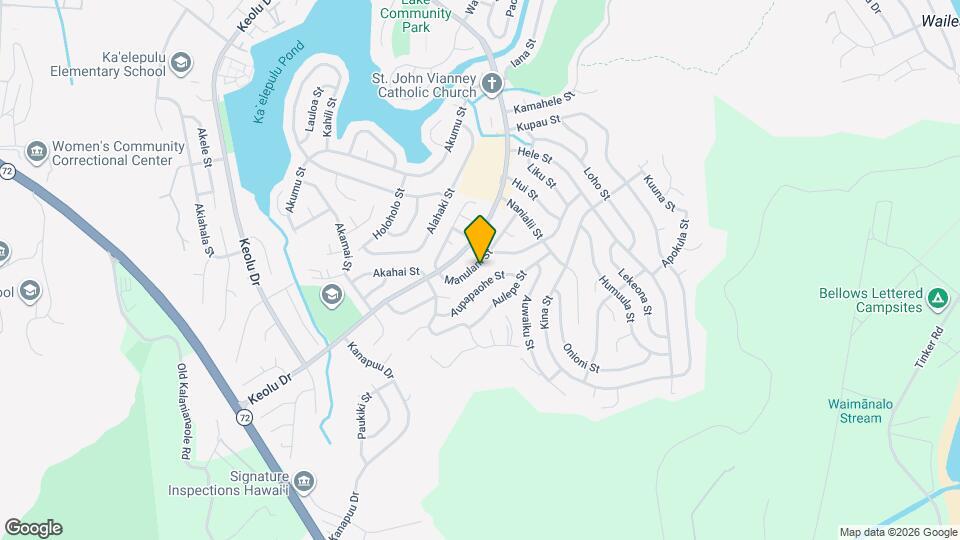 1223 Manulani St Map and Location Details