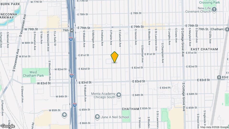 8145 S Prairie Ave Mapa y Detalles de la Ubicación