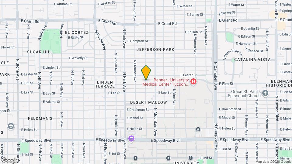 1201 E Elm St Mapa y Detalles de la Ubicación