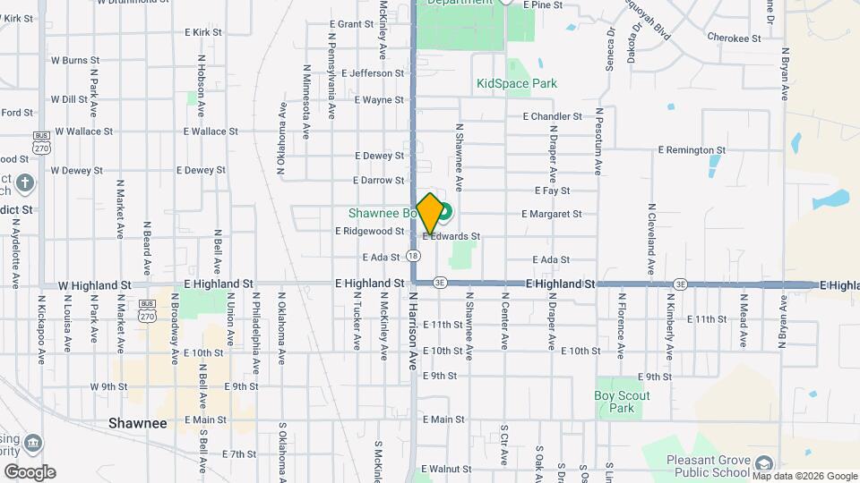 544 N Elm Ave Map and Location Details