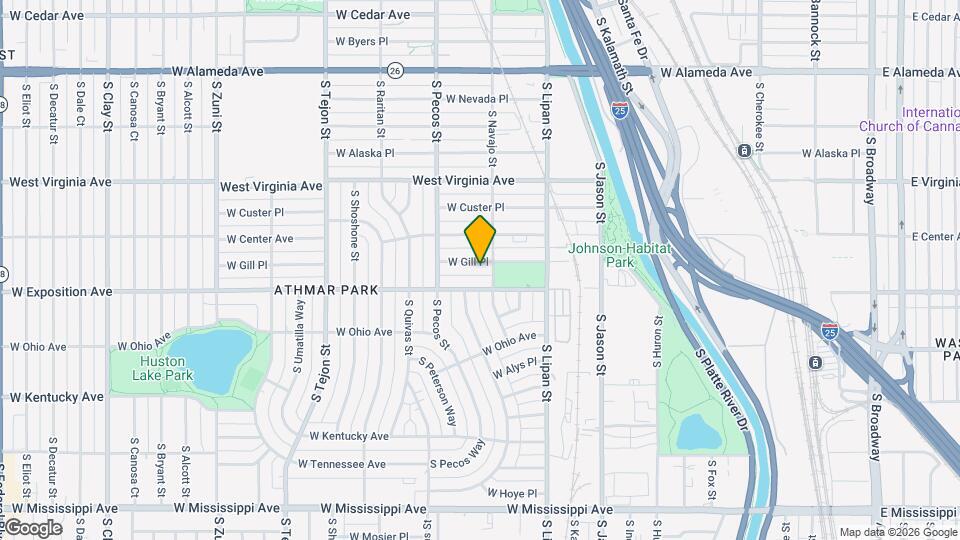 1314 W Gill Pl Map and Location Details