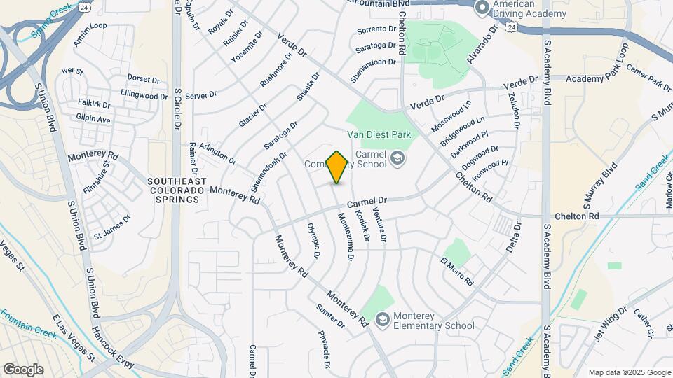 1831 Montezuma Dr Map and Location Details