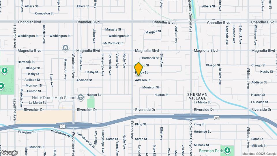 13239 Addison St Map and Location Details