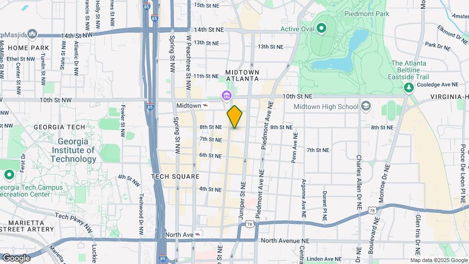 903 Peachtree St NE Map and Location Details