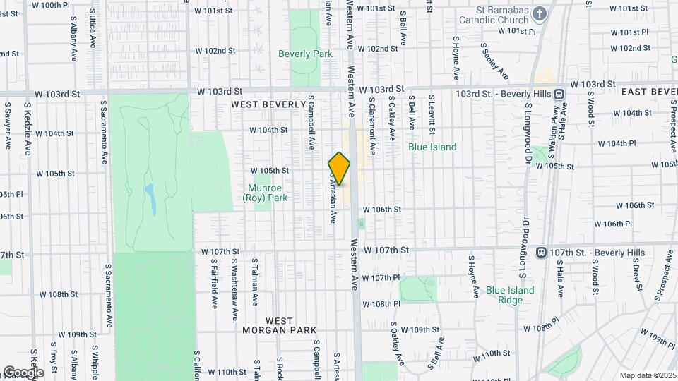 10529 S Artesian Ave Map and Location Details