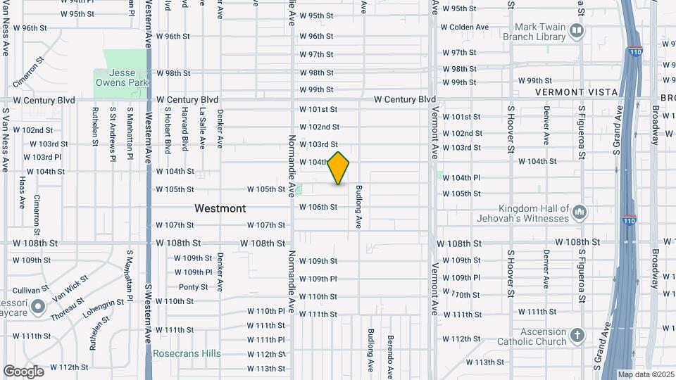 1240 W 105th St Map and Location Details