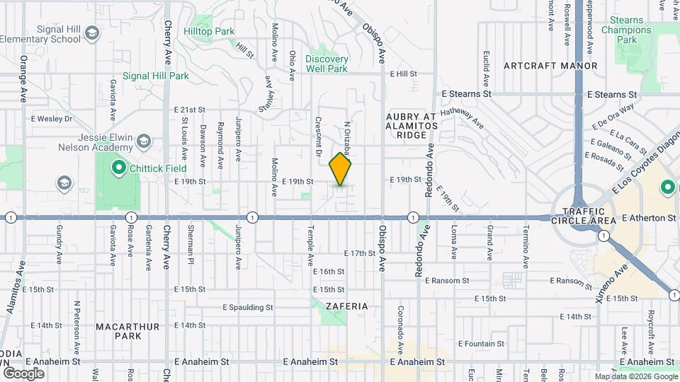 1885 N Orizaba Ave Map and Location Details