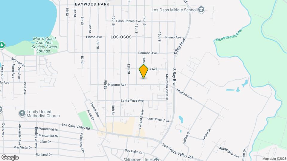 1260 Nipomo Ave Mapa y Detalles de la Ubicación