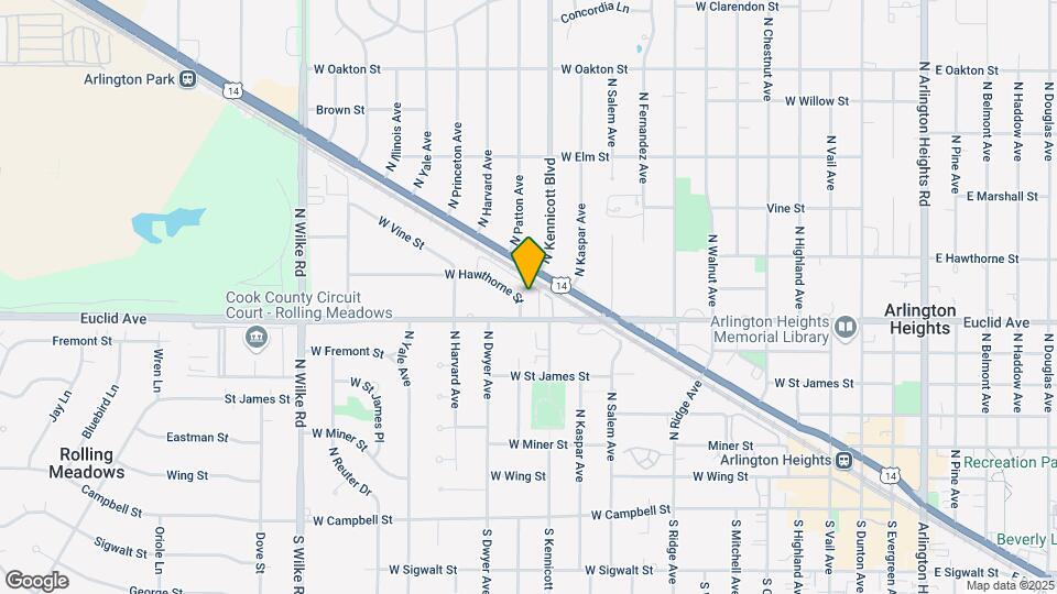 1102 W Hawthorne St Map and Location Details
