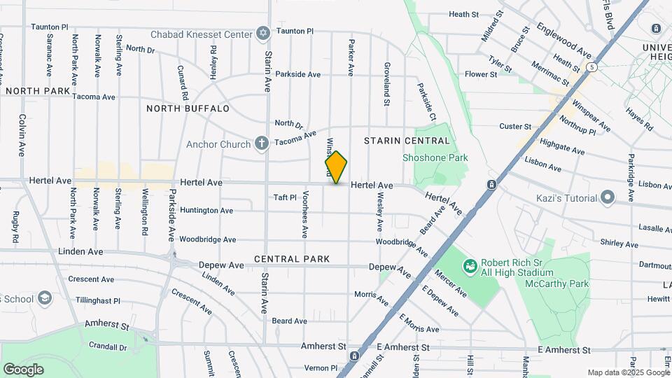 1843 Hertel Ave. Upper Mapa y Detalles de la Ubicación