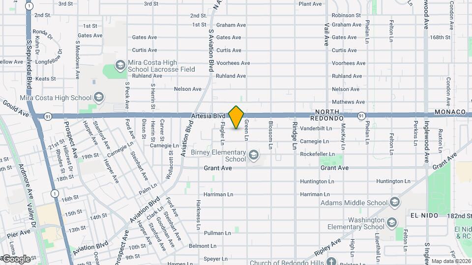1912 Vanderbilt Ln Mapa y Detalles de la Ubicación