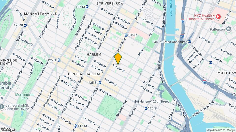 43-45 W 129th St Mapa y Detalles de la Ubicación