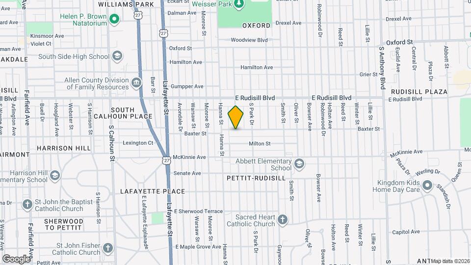 728 Baxter St Map and Location Details