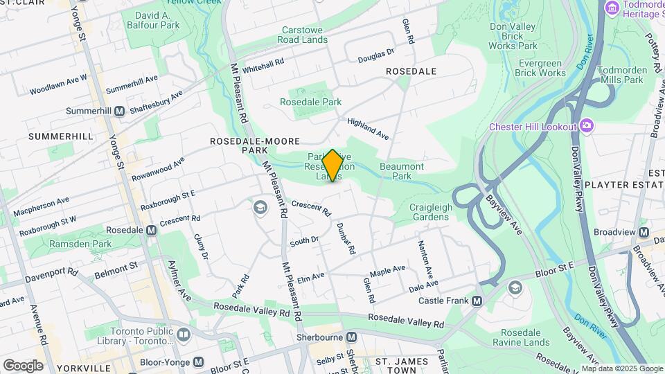 The Rosedale Map and Location Details