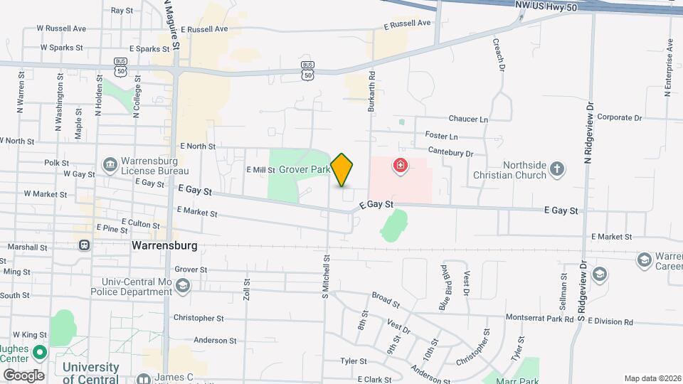 105 N Mitchell St Map and Location Details