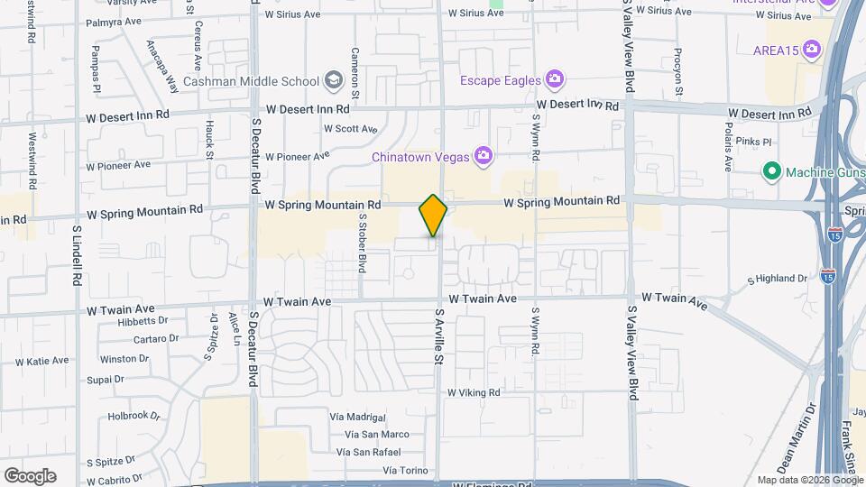 3555 S Arville St Map and Location Details