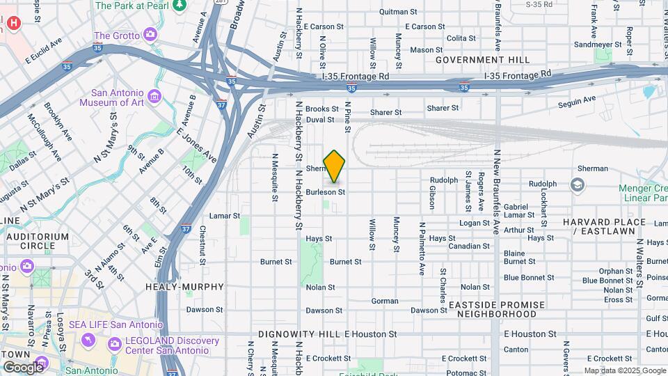 623 Burleson St Map and Location Details
