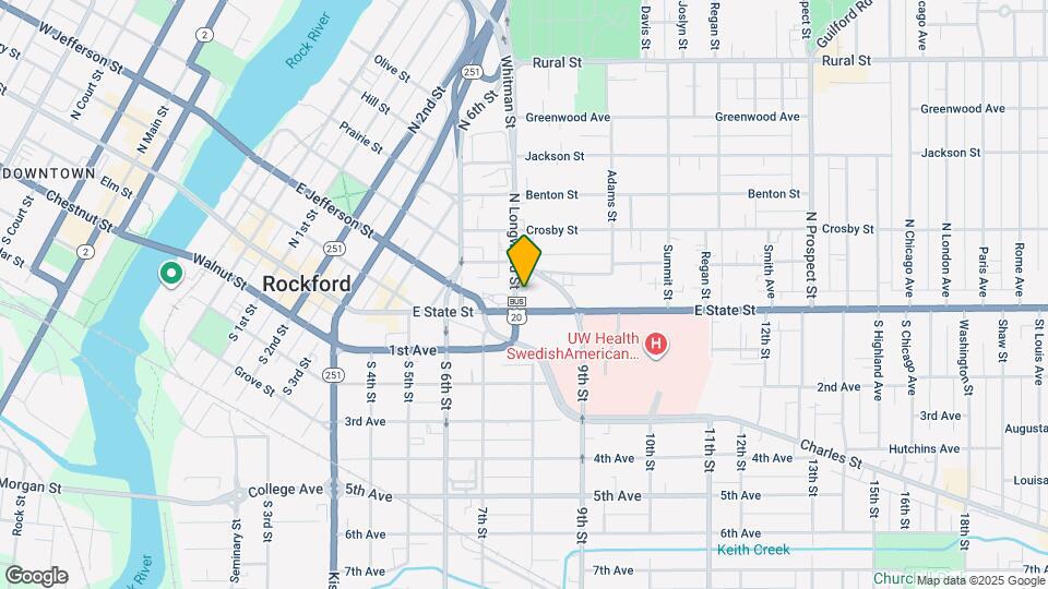 115 N Longwood St Map and Location Details