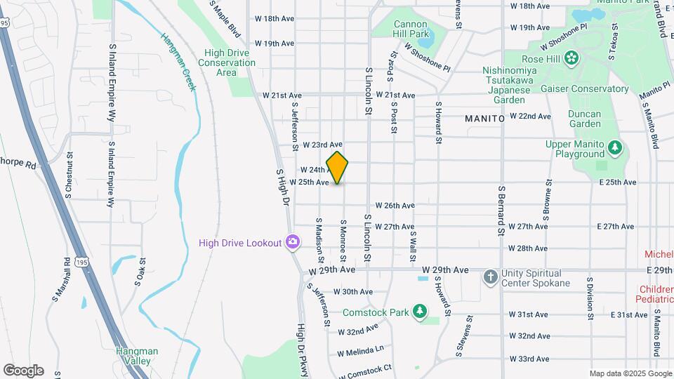 1000-1003 W 25th Ave Map and Location Details