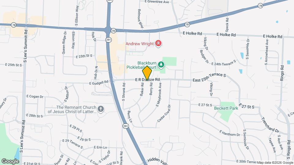 17205 E R D Mize Rd Map and Location Details