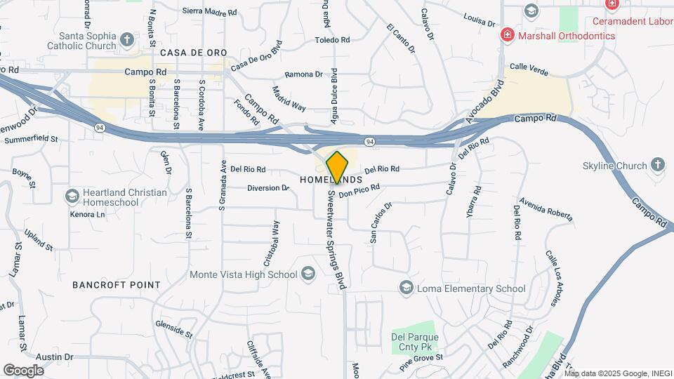 3447 Sweetwater Springs Blvd Map and Location Details