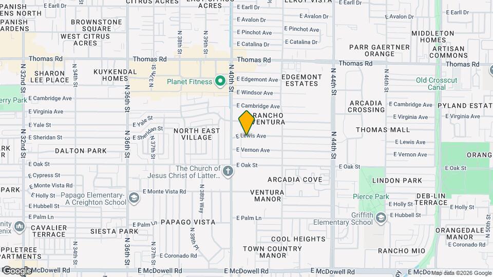 4027 E Lewis Ave Mapa y Detalles de la Ubicación