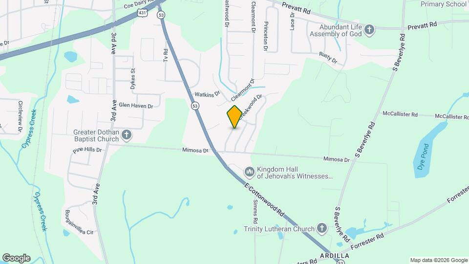 2312 Creekwood Dr Map and Location Details