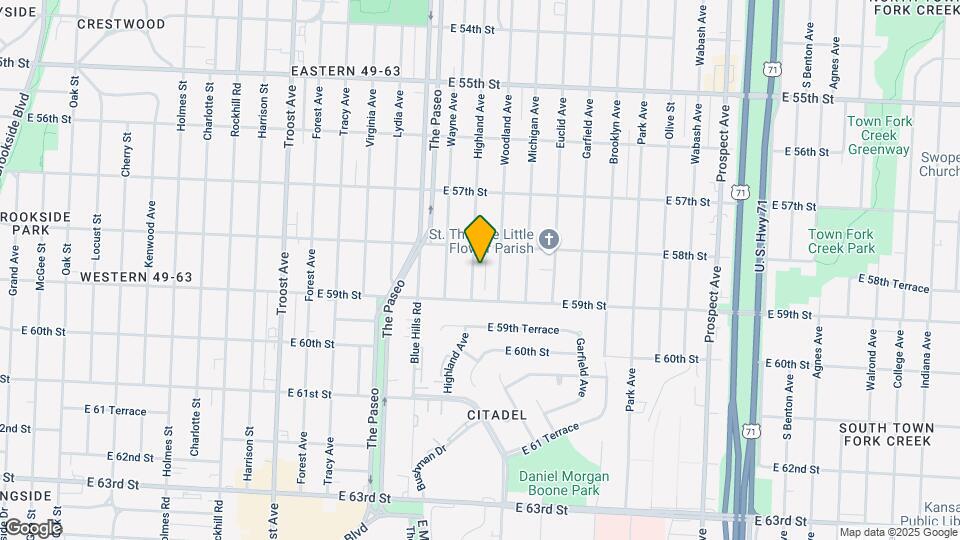 5817 Highland Ave Map and Location Details