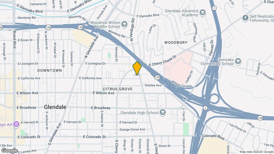 1321 E California Ave Map and Location Details