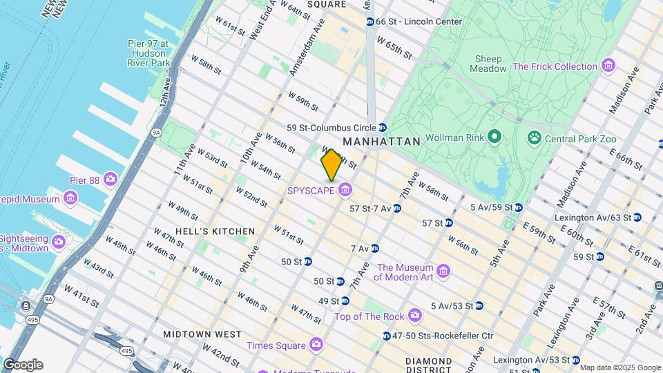 315 W 55th St Map and Location Details