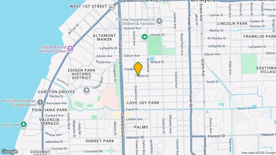 2114 Dora St Map and Location Details