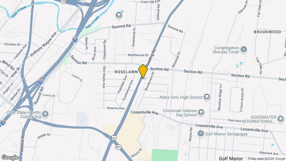 7332 Reading Rd, Unit #3 Map and Location Details