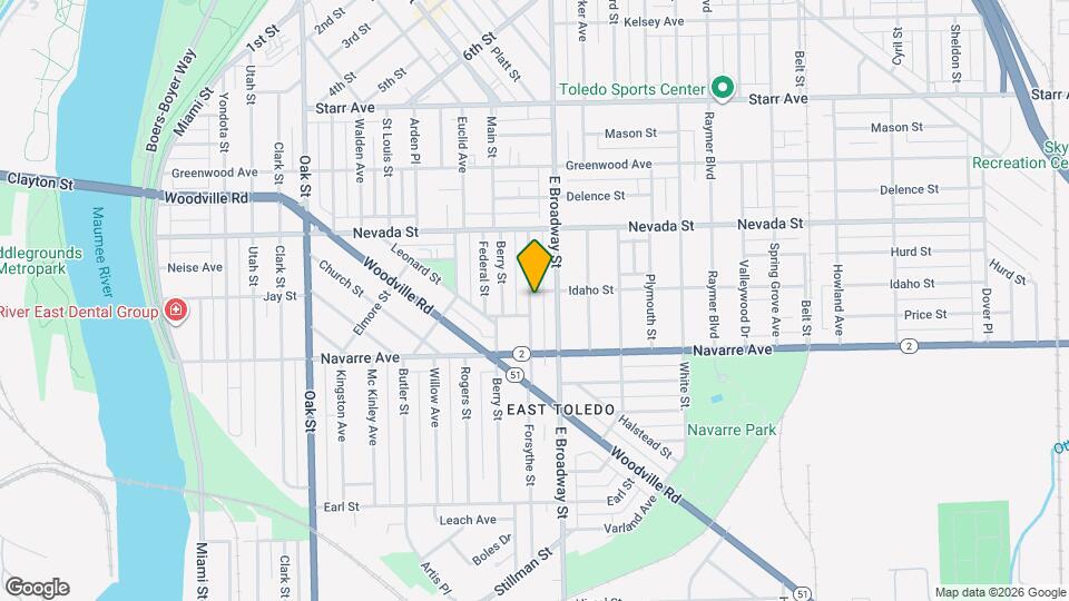 705 Forsythe St Map and Location Details