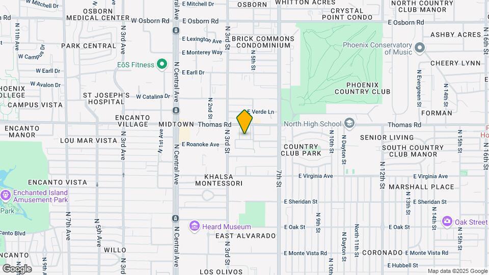 353 E Thomas Rd, Unit C104 Map and Location Details