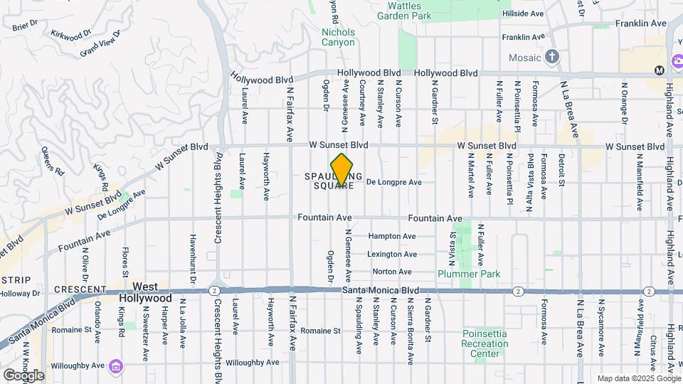 1345 N Genesee Ave Map and Location Details