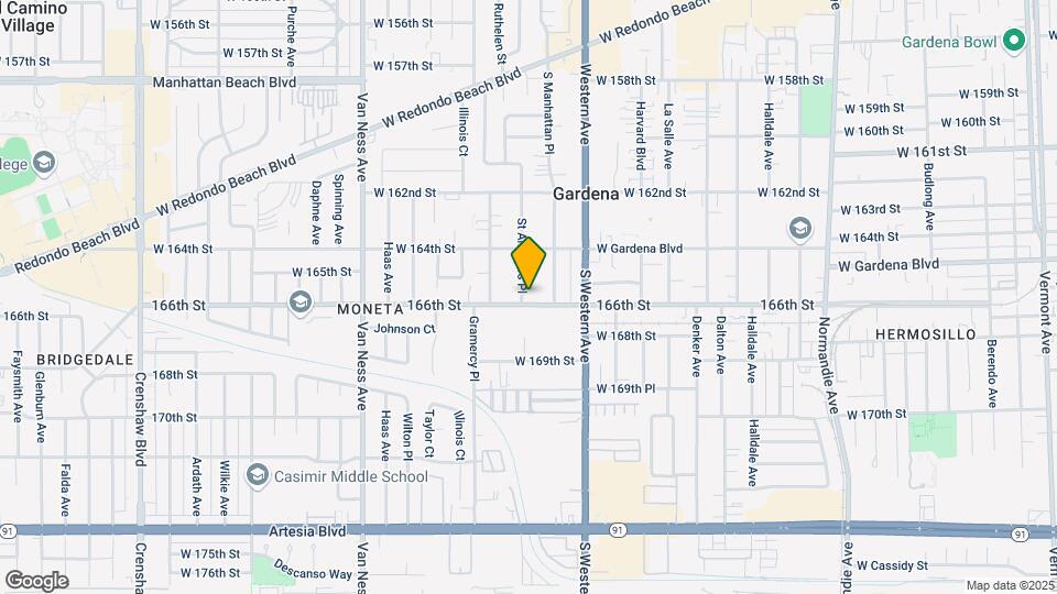 1865 W 166th St Map and Location Details