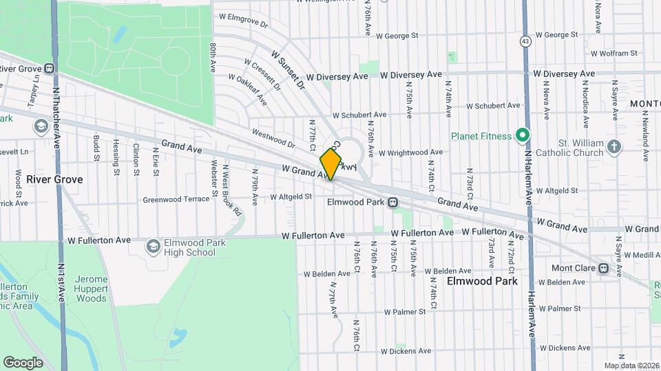 7701 W Marwood Ave Map and Location Details