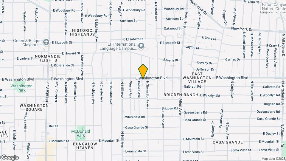 1552 E Washington Blvd Map and Location Details