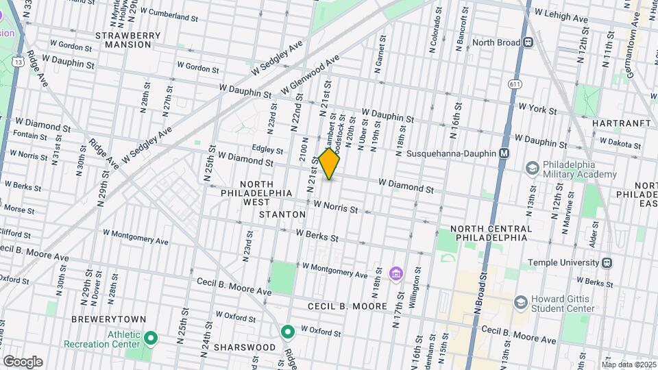 2034 N Woodstock St Map and Location Details