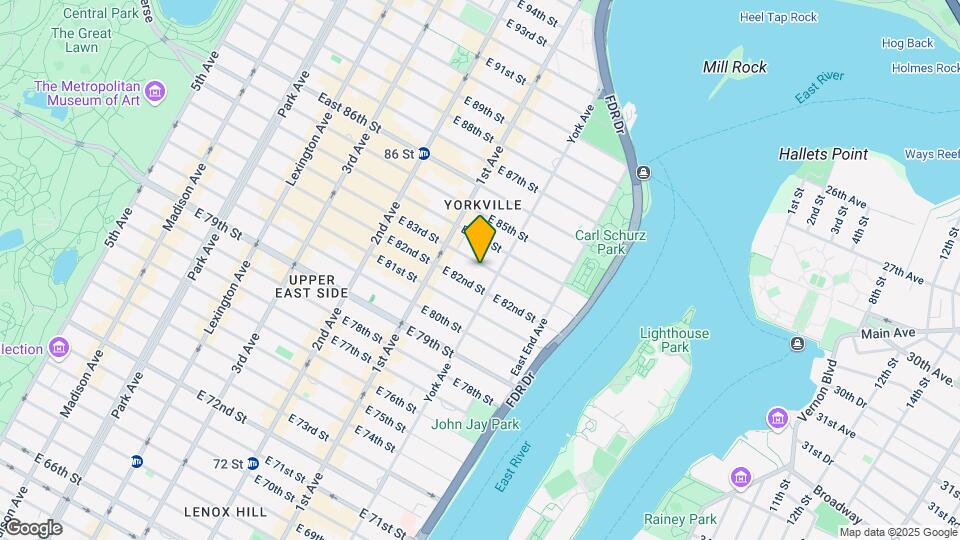 432 East 83 Street Mapa y Detalles de la Ubicación
