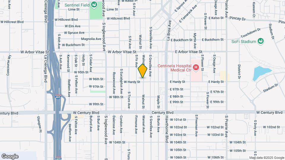 1045 Walnut St Map and Location Details