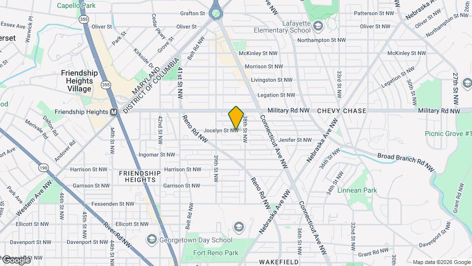 3806 Jocelyn St NW Map and Location Details