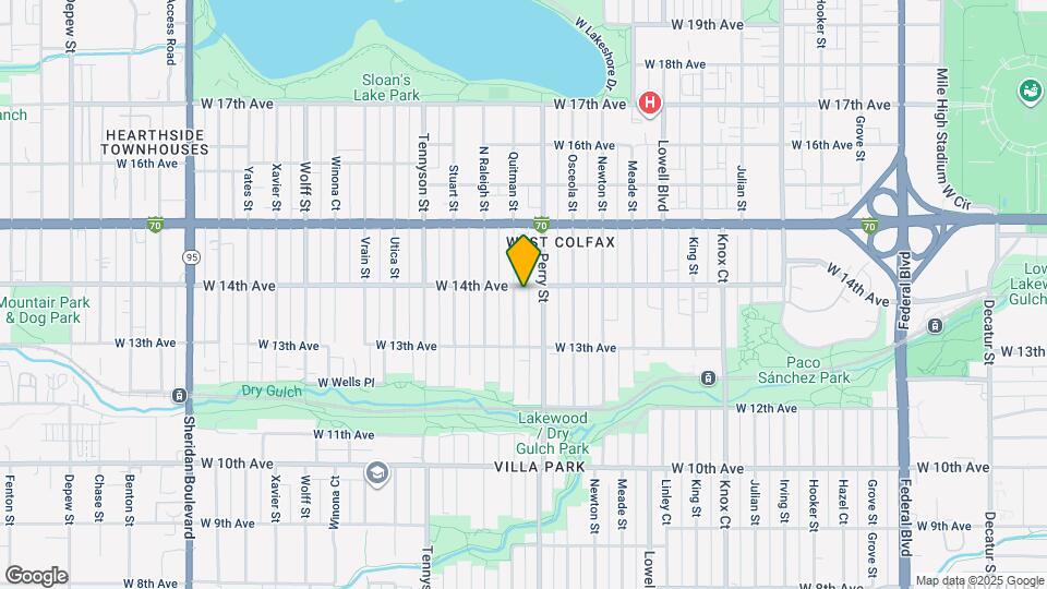 1380 Quitman St Map and Location Details