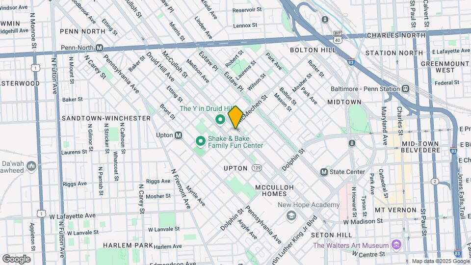 1528 McCulloh St Map and Location Details