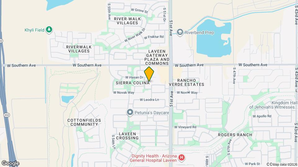 6208 S 52nd Dr Mapa y Detalles de la Ubicación