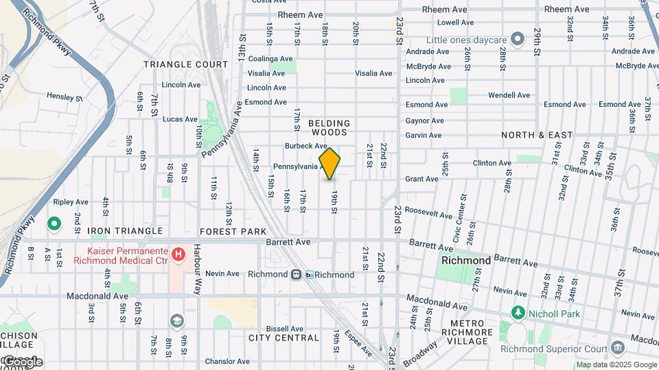 637 19th St Map and Location Details